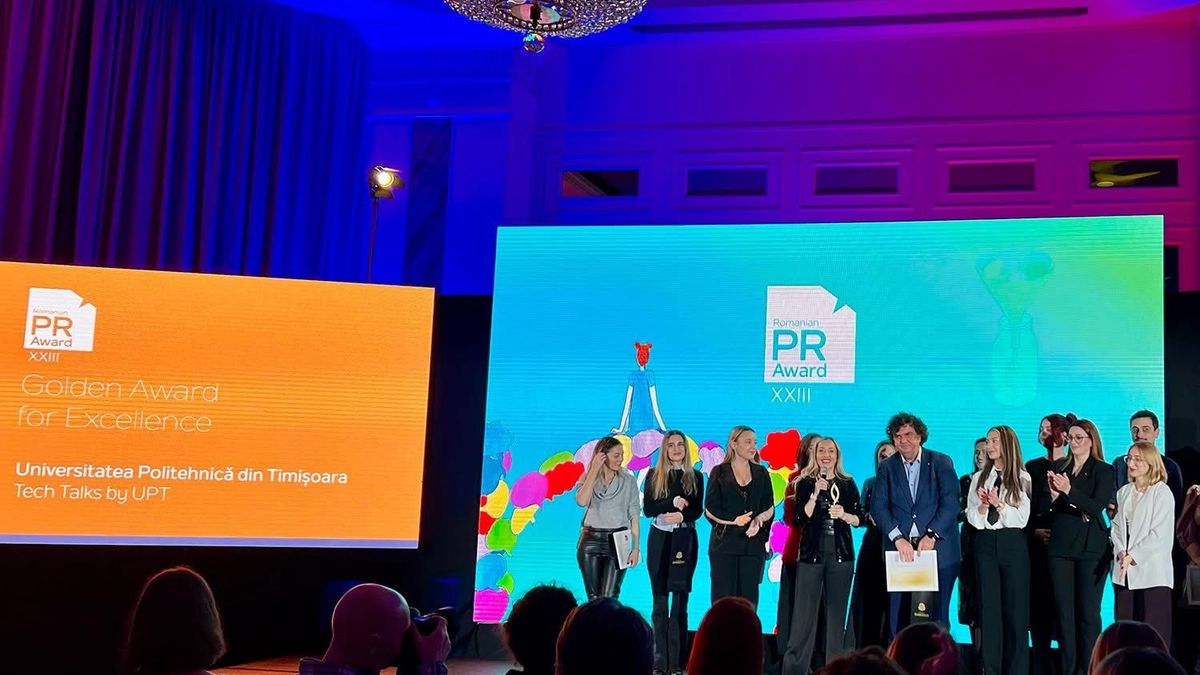 Tech Talks by UPT – Golden Award for Excellence la Romanian PR Award 2025